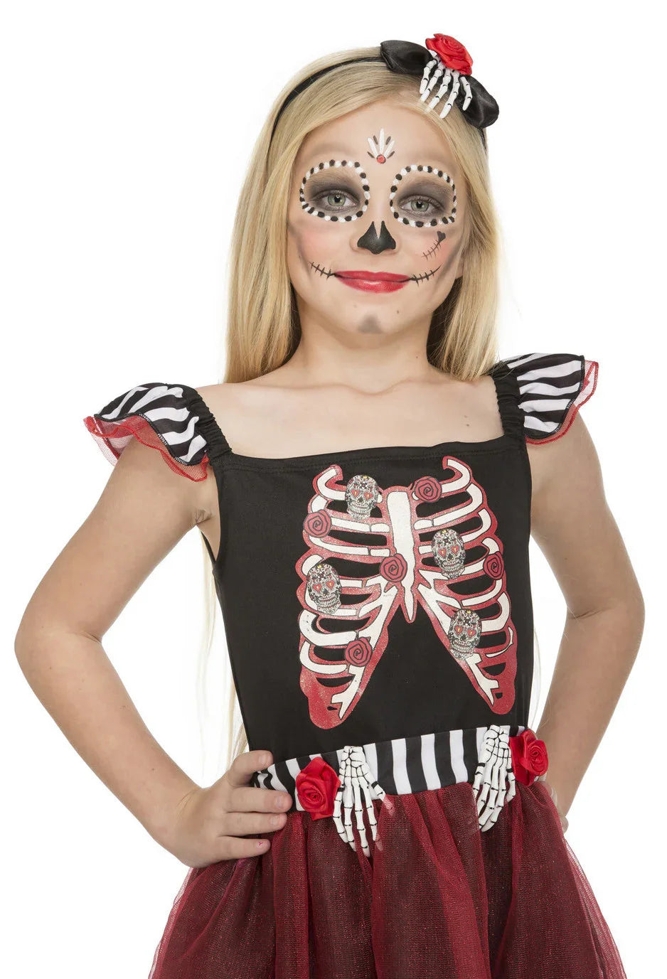 Disfraz de Catrina con Tutú para Niña Catrina Viving